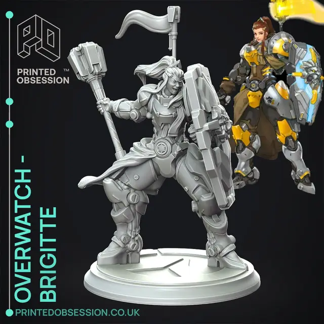 Overwatch - Brigitte - 30 cm Model. — modelo 3D