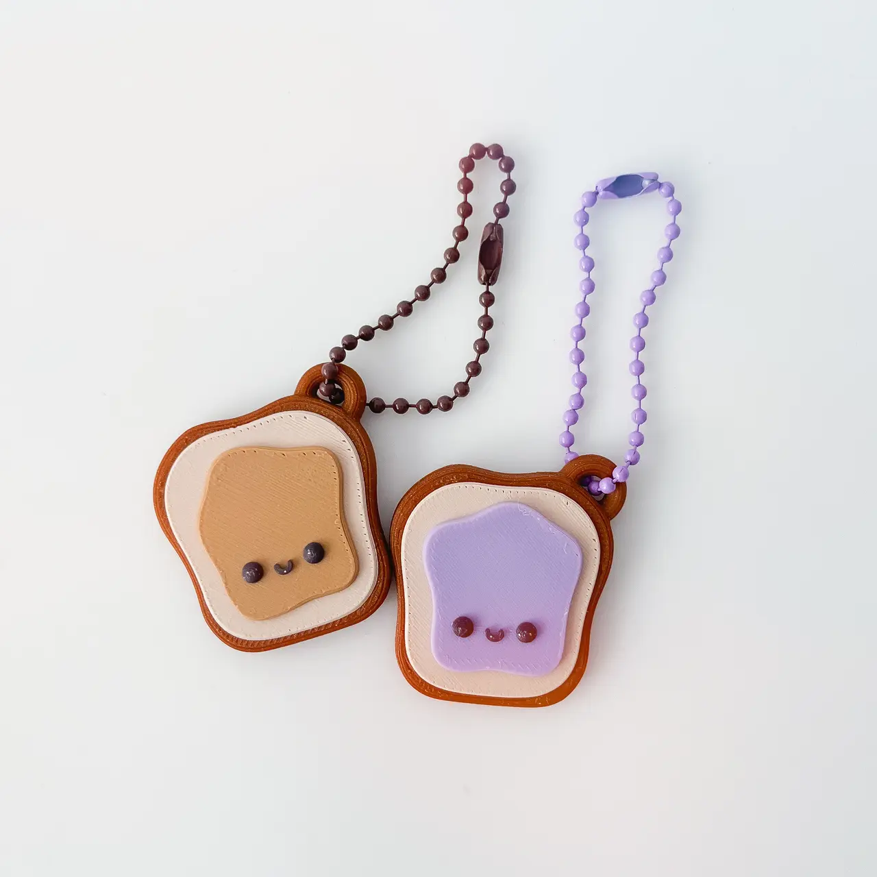 Peanut Butter and Jam Keychain — modelo 3D
