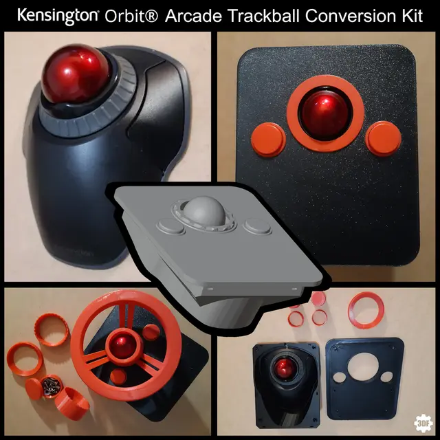 Kensington Orbit Trackball Arcade Conversion Kit — modelo 3D