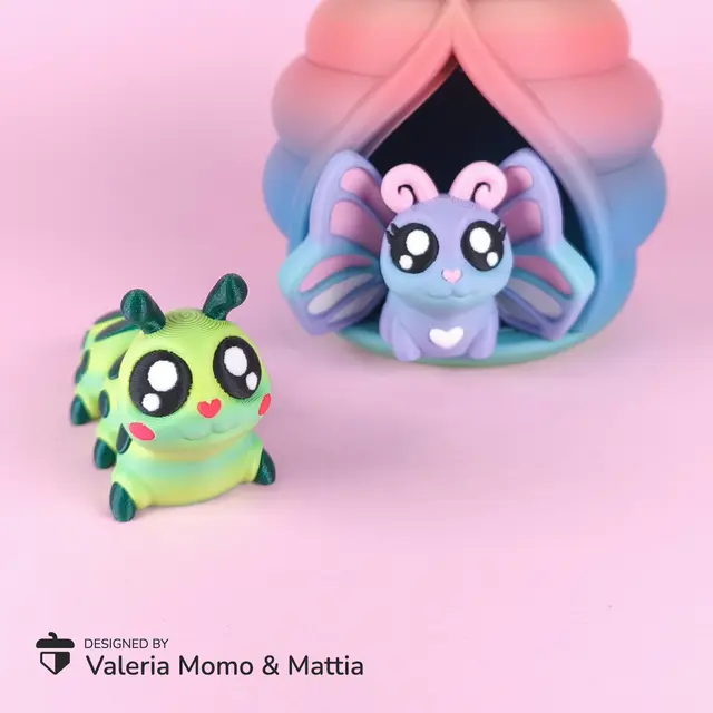 ✨Metamorphosis Diorama: from Caterpillar to Butterfly 🐛🦋✨ — modelo 3D