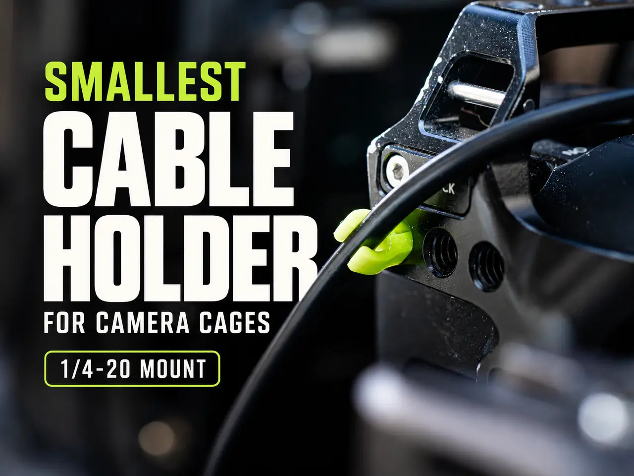 Tiny Camera Cage Cable Holder – 1/4-20 Mount PETG — modelo 3D