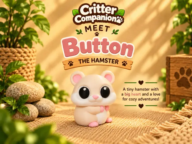 Critter Companion - Button the Hamster — modelo 3D