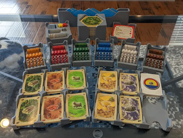 Inserts for Catan Base Game - Supports 5-6 Player Expansion — modelo 3D