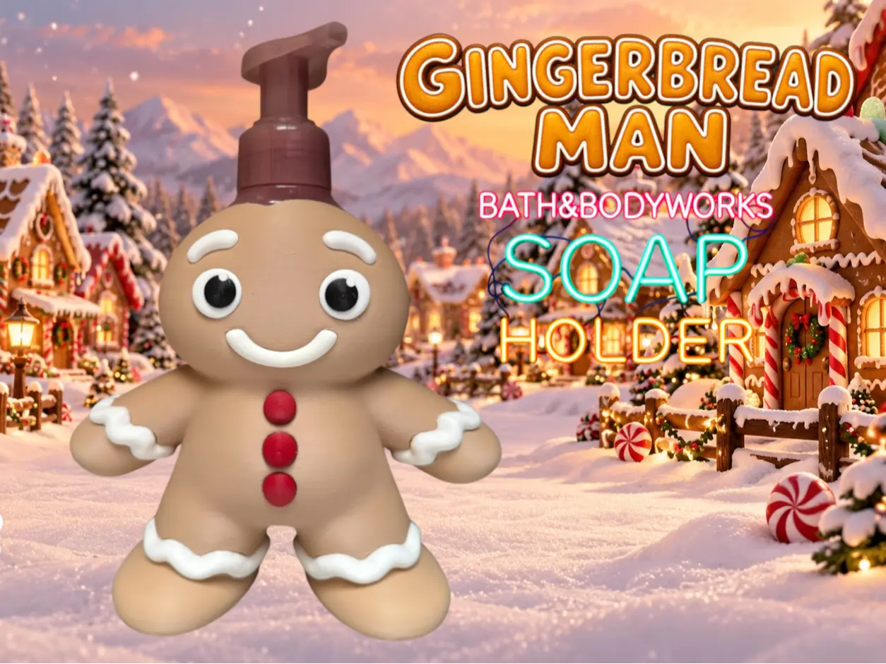 MULTIPART/AMS - GINGERBREAD MAN BBW SOAP HOLDER — modelo 3D