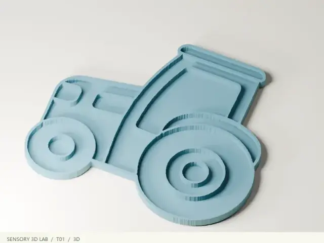 Tractor Sorting Tray | Play Dough & Sensory Play — modelo 3D
