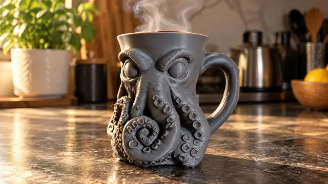 Tazza Cthulhu "Il Risveglio del Kraken" — modelo 3D