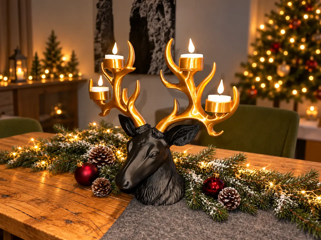 Hirsch Teelichthalter - Advent - no AMS — modelo 3D