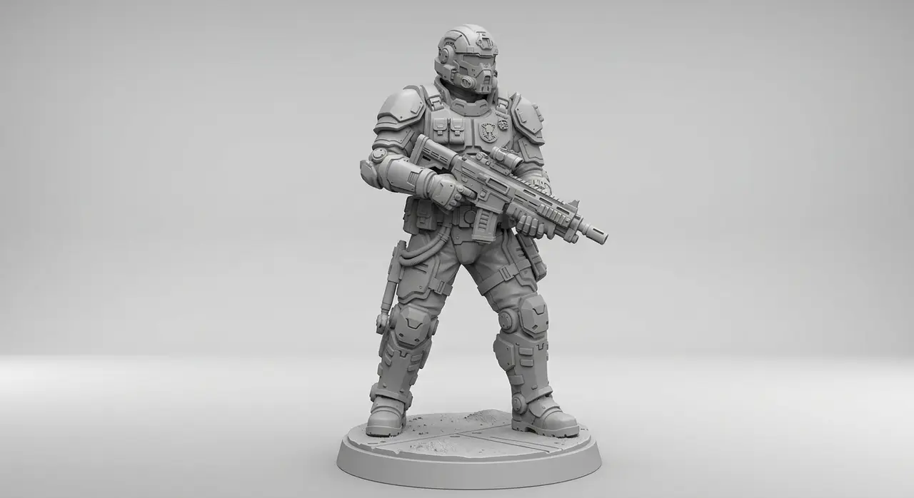 Sci-fi Trooper Light — modelo 3D