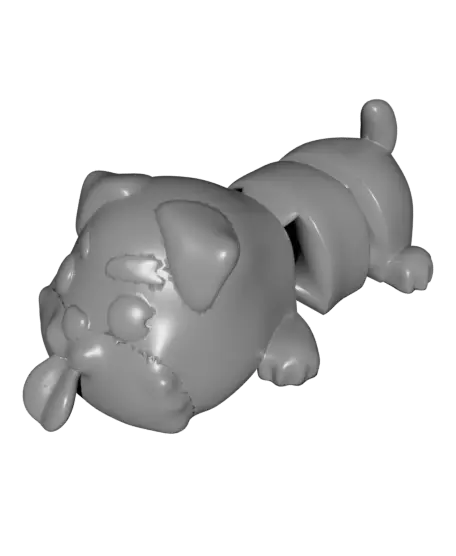 Flexi Schnauzer Dog Keychain (Single Color) — modelo 3D