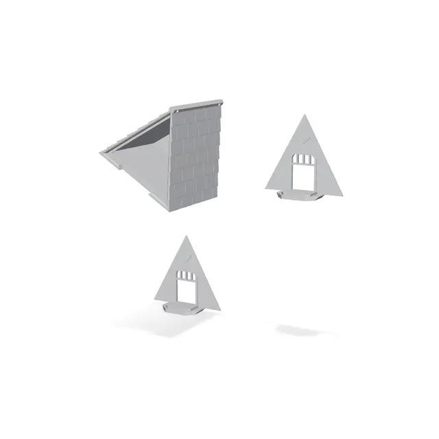 Timber-Heart A-Frame - 100% Support-Free 2-Part Birdhouse — modelo 3D