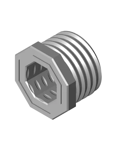 13 mm Big Thread, Flat Head, Push-Fit Hole, Bolt — modelo 3D