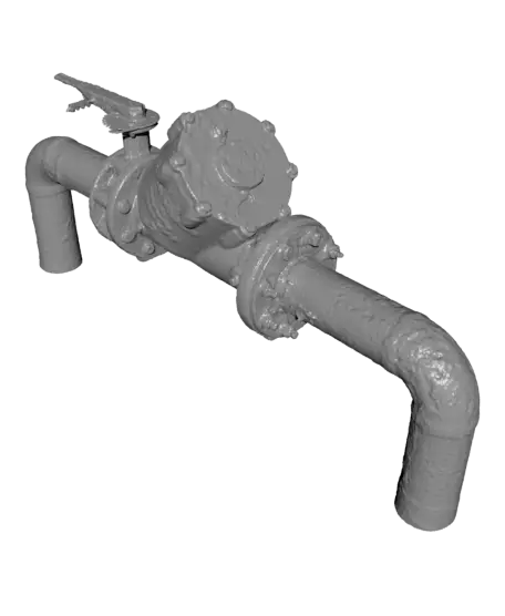 Industrial Single Valve | HO Scale Pipeline Infrastructure (Free Sample) — modelo 3D