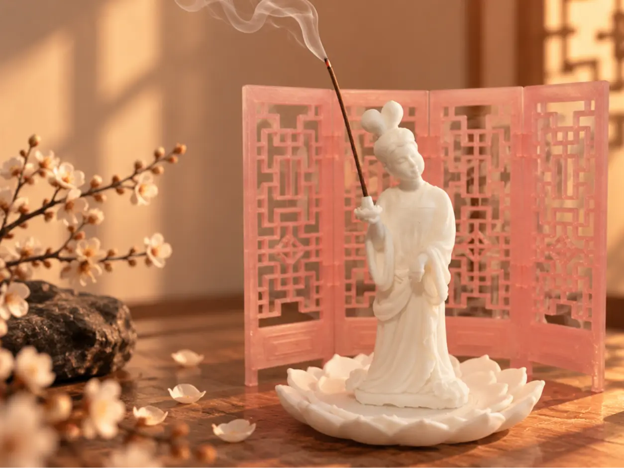 Tang Dynasty Beauty | Lotus Incense Holder — modelo 3D