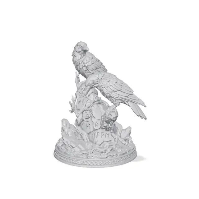 1000+ Minis, Free Kickstarter Sample, Huginn And Muninn Miniature — modelo 3D