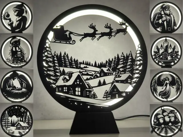 Christmas Panels for Ring Lamp — modelo 3D