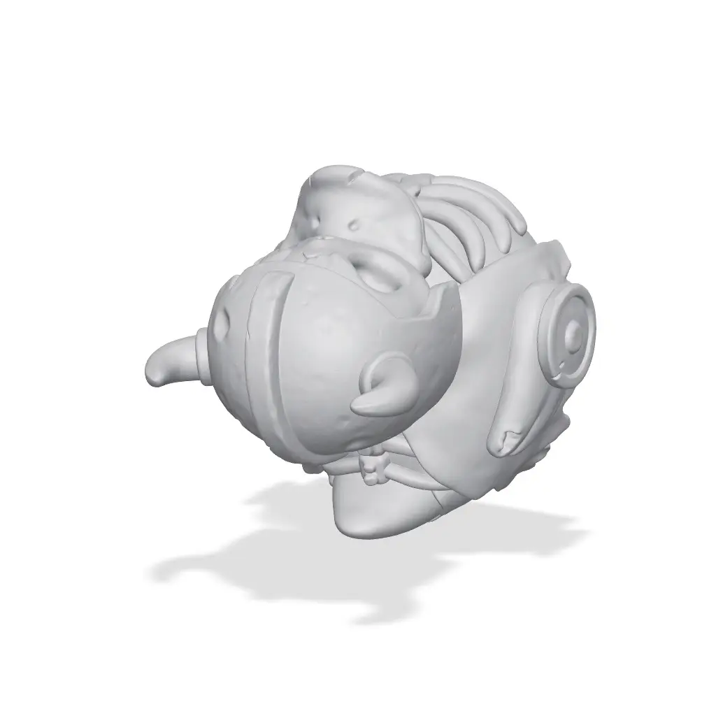 Skeleton Warrior Rubber Duck - Horror Figurine — modelo 3D