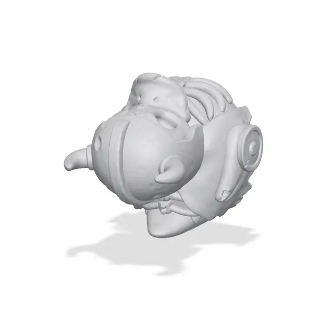 Skeleton Warrior Rubber Duck - Horror Figurine — modelo 3D