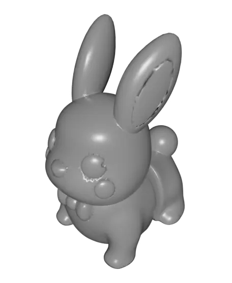 Flexi Bunny Keychain — modelo 3D