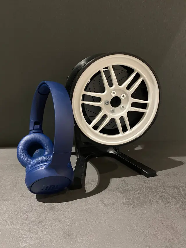 Wheel headphone stand — modelo 3D