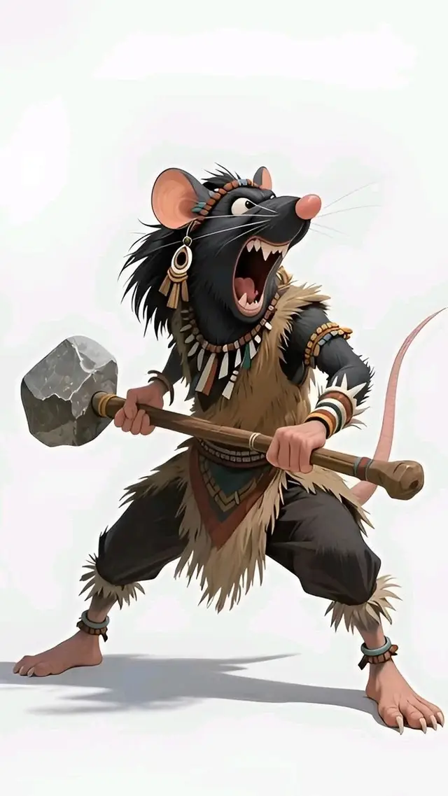 The symbols of the Chinese horoscope (Rat) — modelo 3D