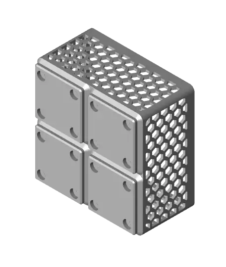 Gridfinity Stackable Cups with Honeycomb Walls — modelo 3D