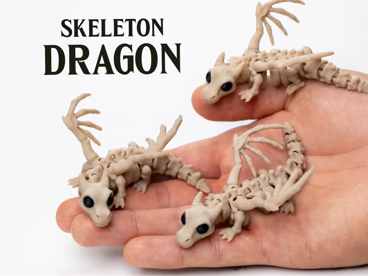 Skeleton Dragon - Articulated & Keychain — modelo 3D