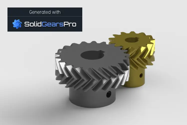 Herringbone Gear Set — modelo 3D