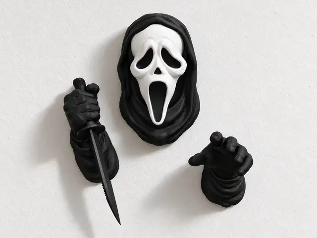 Ghostface–Scream esce dal muro/Decorazione Horror — modelo 3D