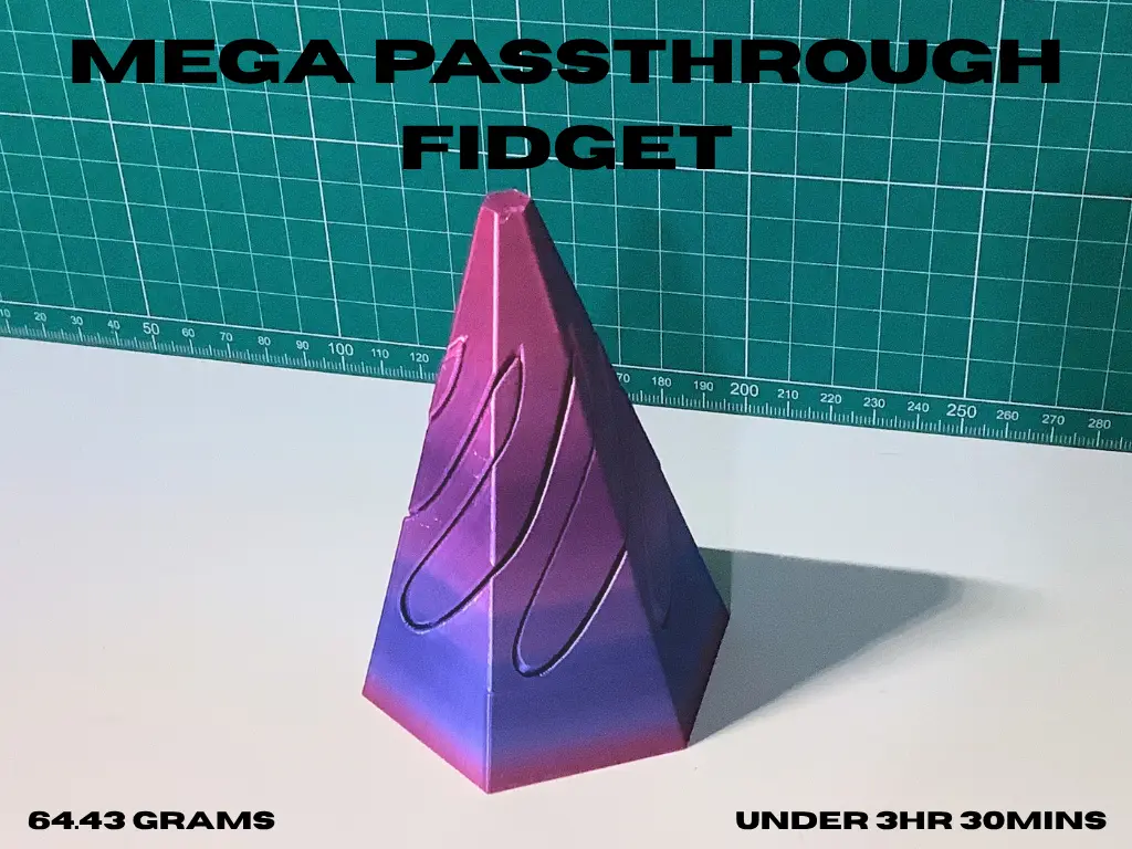 Mega Passthrough Fidget Print in Place — modelo 3D