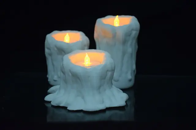 Melting Candle Tea Light Candle Holders — modelo 3D