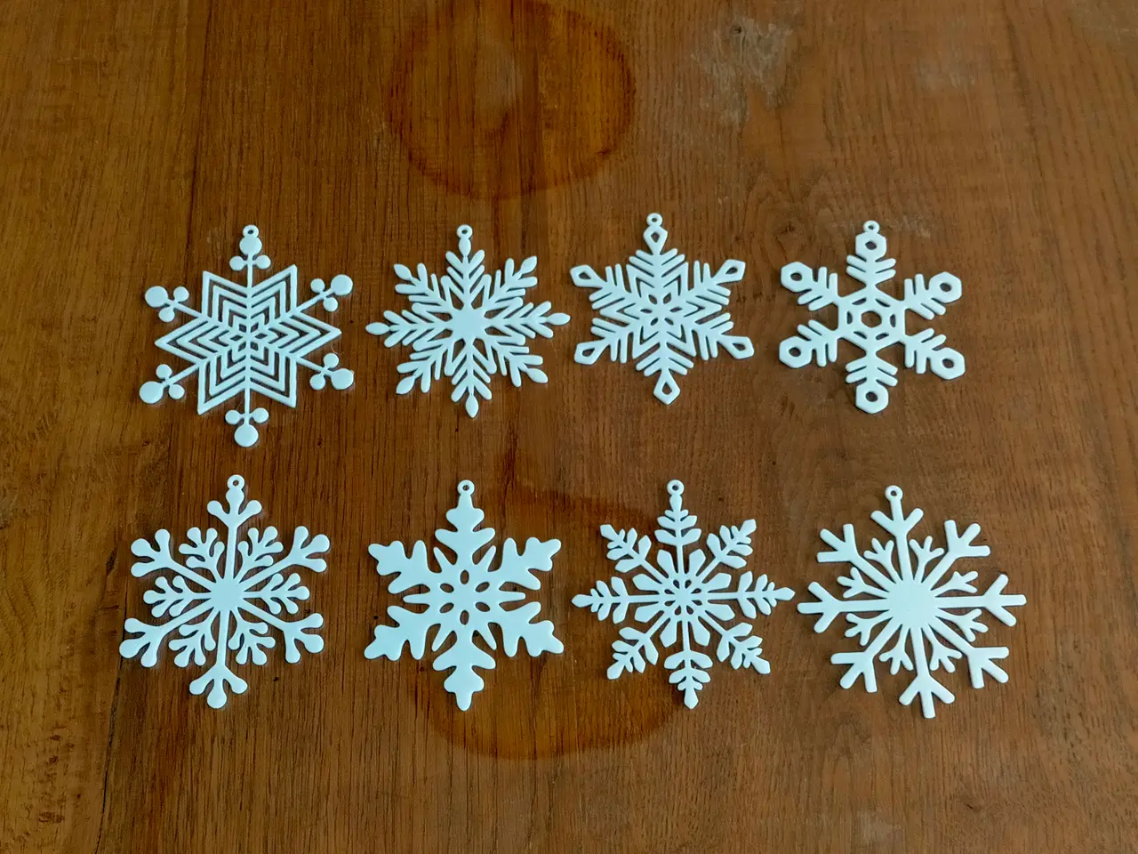 Pack N° 3 - 8 flocons de neige à suspendre - 8 snowflakes to hang — modelo 3D