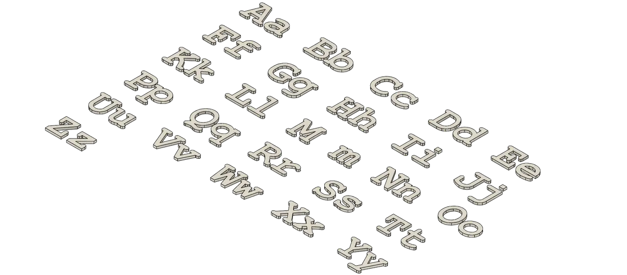 Alphabet Set – Uppercase & Lowercase Letters — modelo 3D