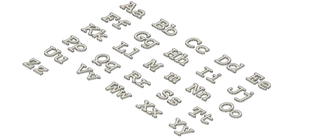 Alphabet Set – Uppercase & Lowercase Letters — modelo 3D