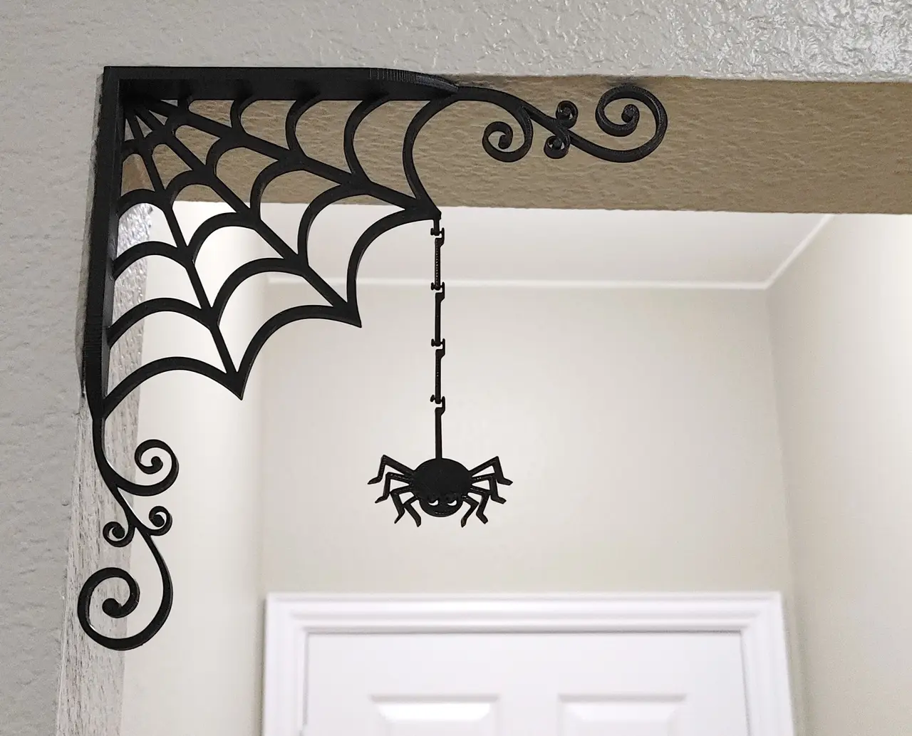 Magnetic Corner Print-in-Place Spiderweb Halloween Decoration — modelo 3D