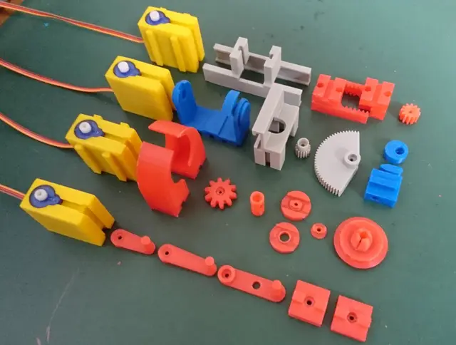 fischertechnik SG90 mini servo system — modelo 3D
