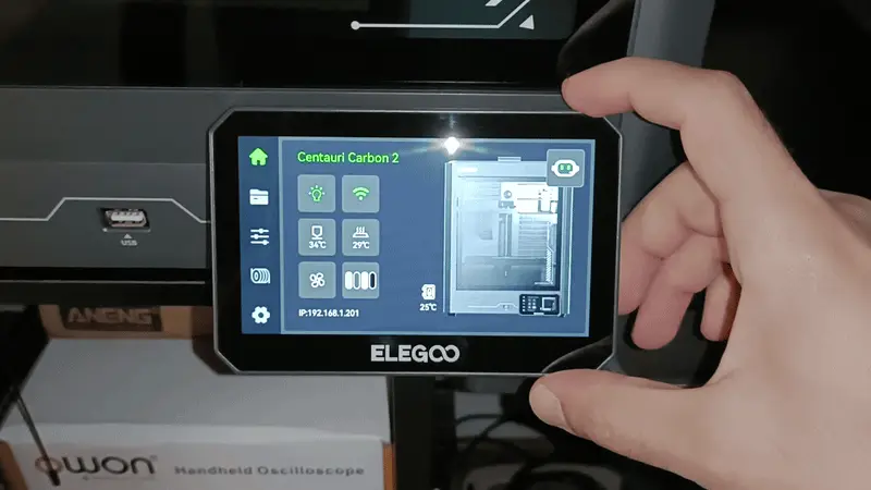 Elegoo Centauri Carbon 2 tiltable screen mount — modelo 3D