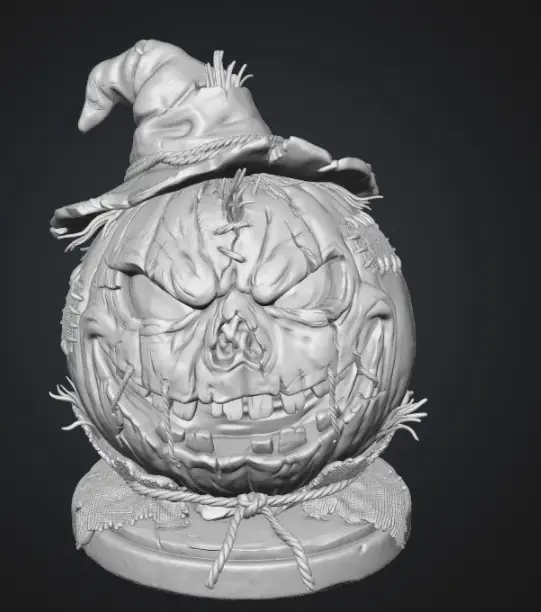 Creepy Scarecrow Jack-o-lantern — modelo 3D