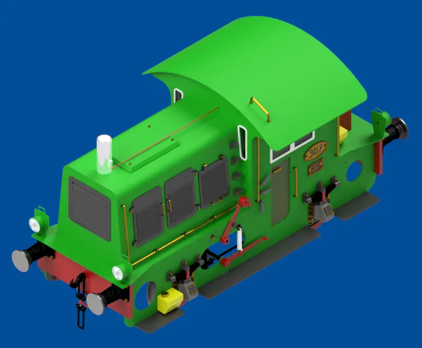 Dutch Rialways Loco Number 307 — modelo 3D