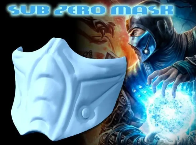 Sub Zero Mask - Full Size. Mortal Kombat — modelo 3D