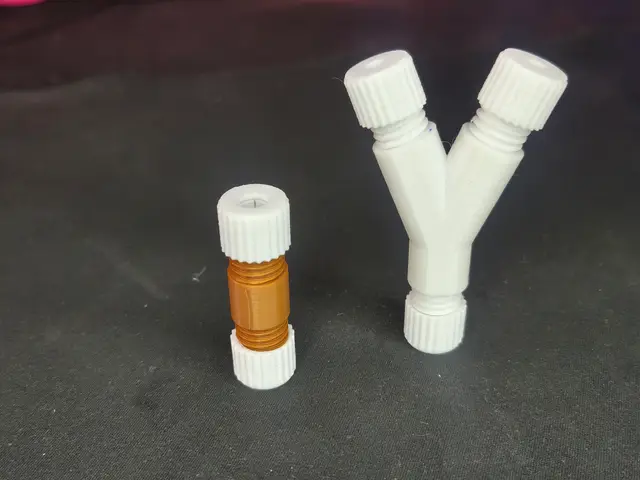 6mm to 4mm adapter and Y connector for air hose or PTFE tube — modelo 3D