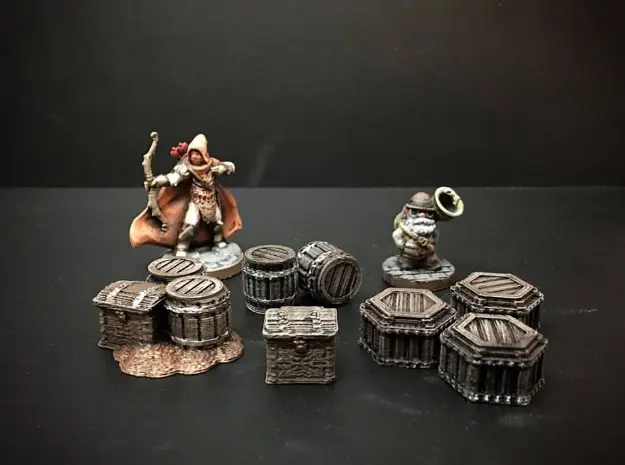 Delving Decor: Dwarven Loot Markers (28mm/Heroic scale) — modelo 3D