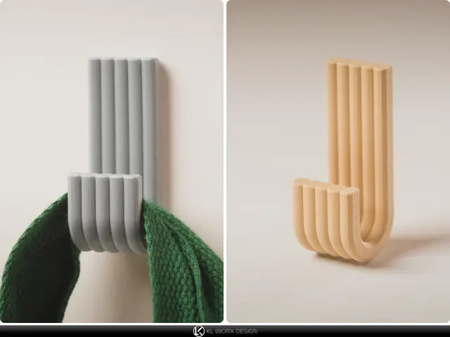 Ribbed Wall Hook | Hanger — modelo 3D