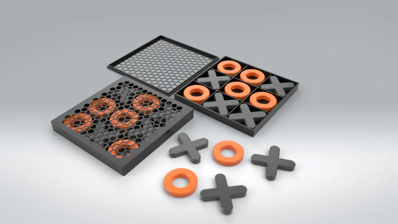 Tic-Tac-Toe Game Set (Easy To Print) — modelo 3D