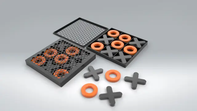 Tic-Tac-Toe Game Set (Easy To Print) — modelo 3D