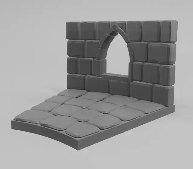 WDhex Revolving Labyrinth - window for the 1st ring of the basic stone set — modelo 3D