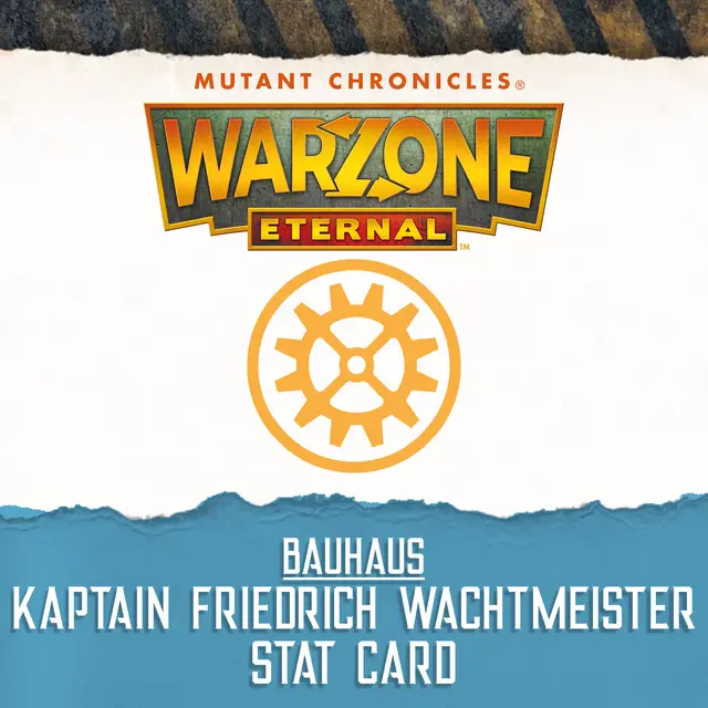 Bauhaus Kaptain Friedrich Wachtmiester Stat Card for Warzone Eternal — modelo 3D