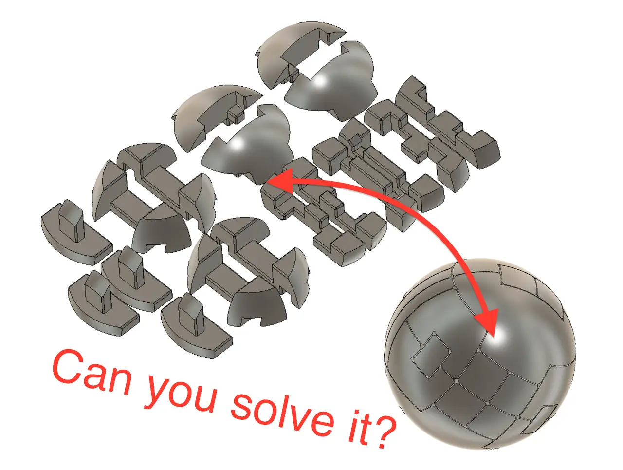 3D-Puzzle Ball — modelo 3D