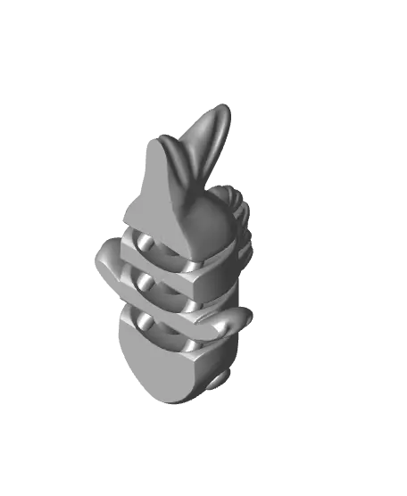 Cute Flexi Goldfish (Toy, Keych. & Magnet) — modelo 3D