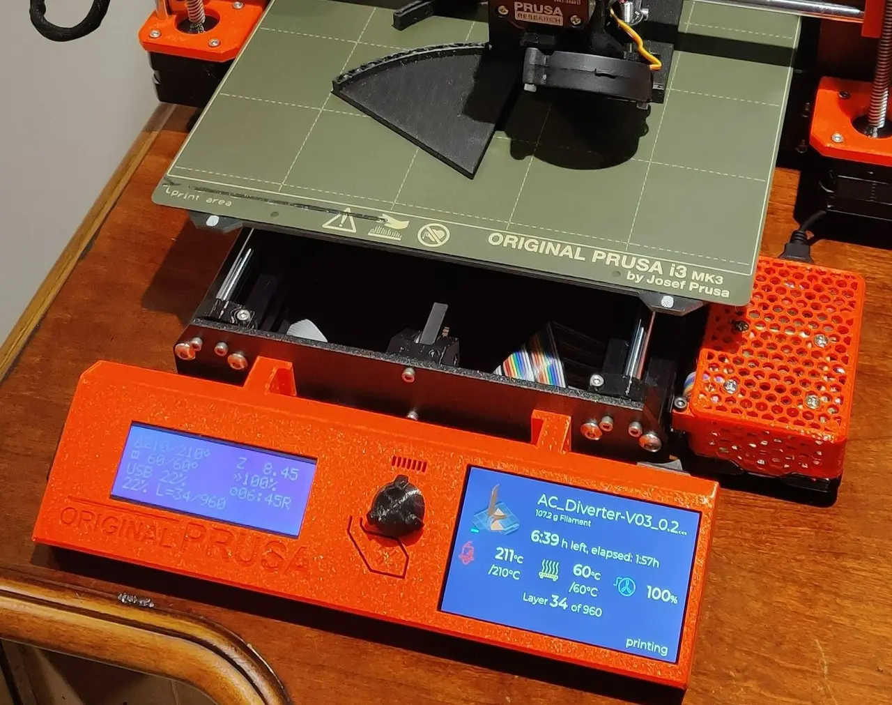 Hyperpixel 4" Touchscreen + LCD + Raspberry Pi4 for Octoprint and OctoDash Prusa for MK3s+ — modelo 3D