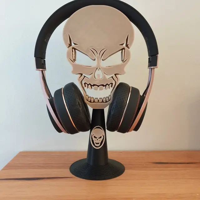 Skull headphone stand — modelo 3D